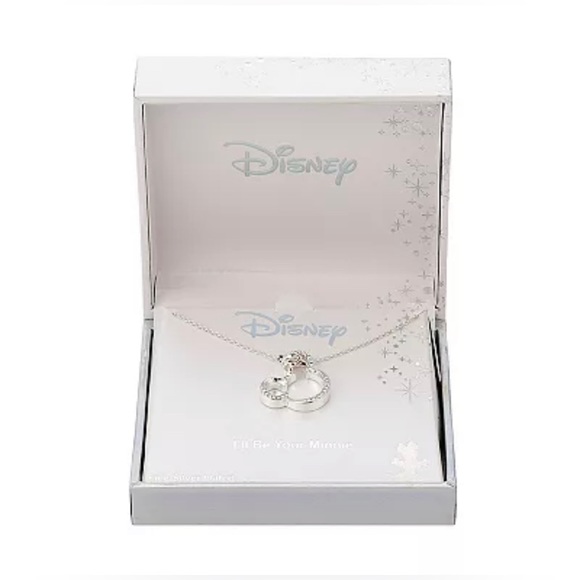 NIB 💎 DISNEY 16” Two-Tone 14k Rose Gold & Fine Silver Plated Crystal - Picture 2 of 8